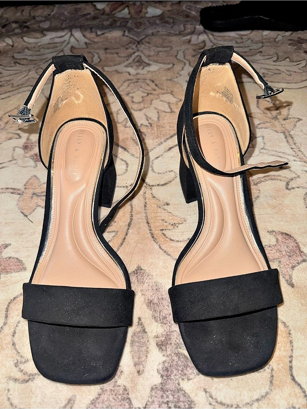 Kelly & Katie Sandal Black Block Heel
